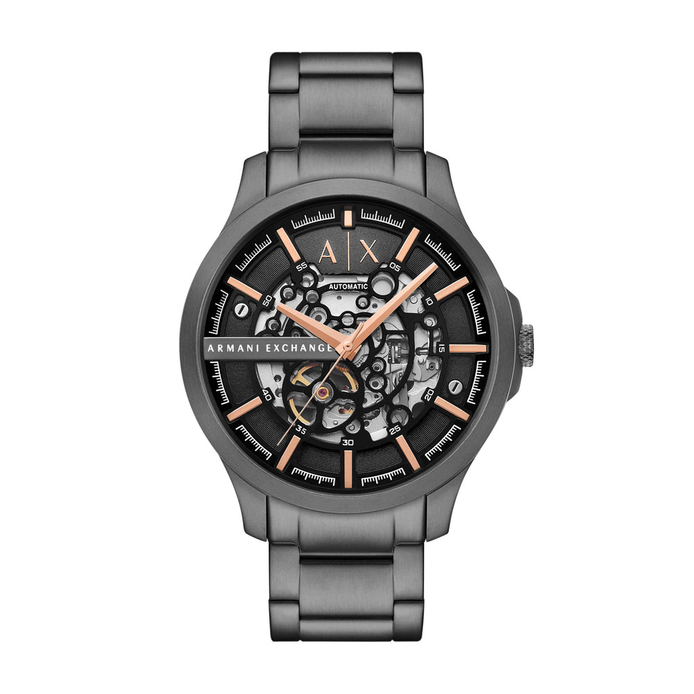 Automatic Gunmetal Stainless Steel Watch