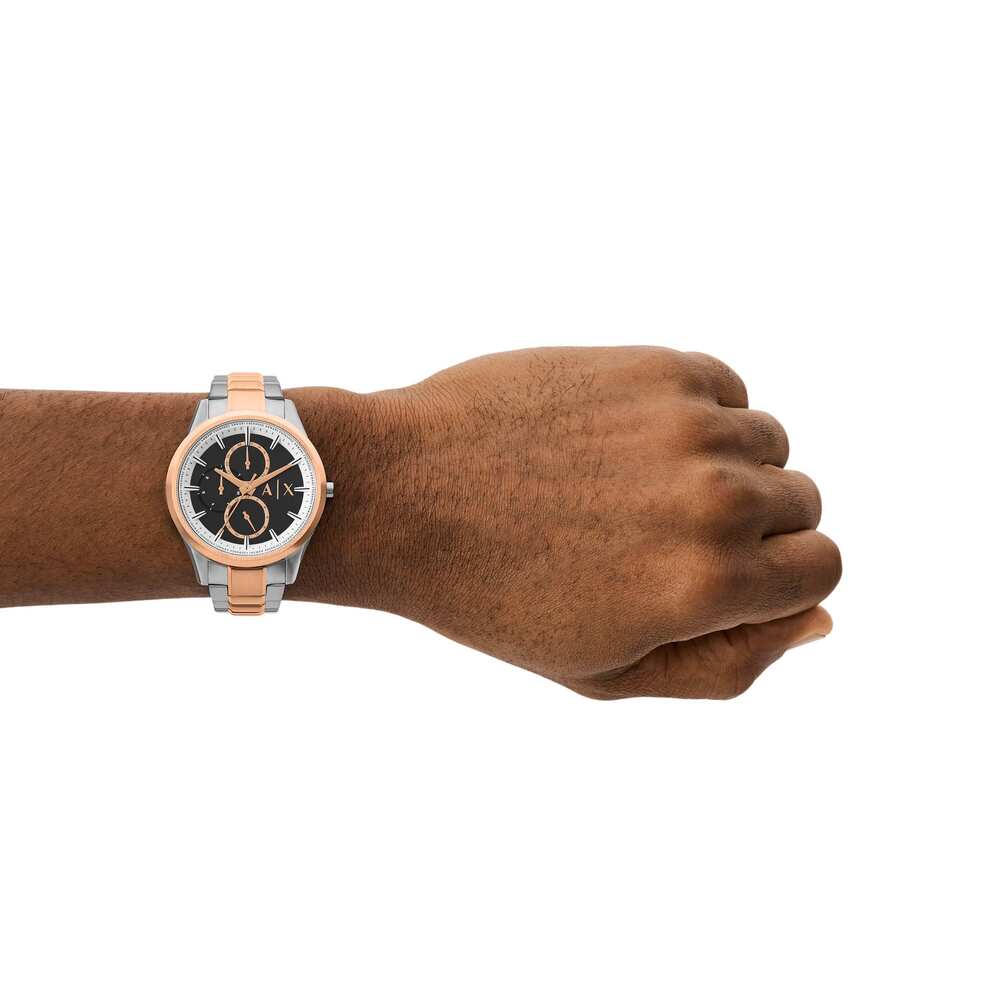 Multifunction Two-Tone Stainless Steel Watch
