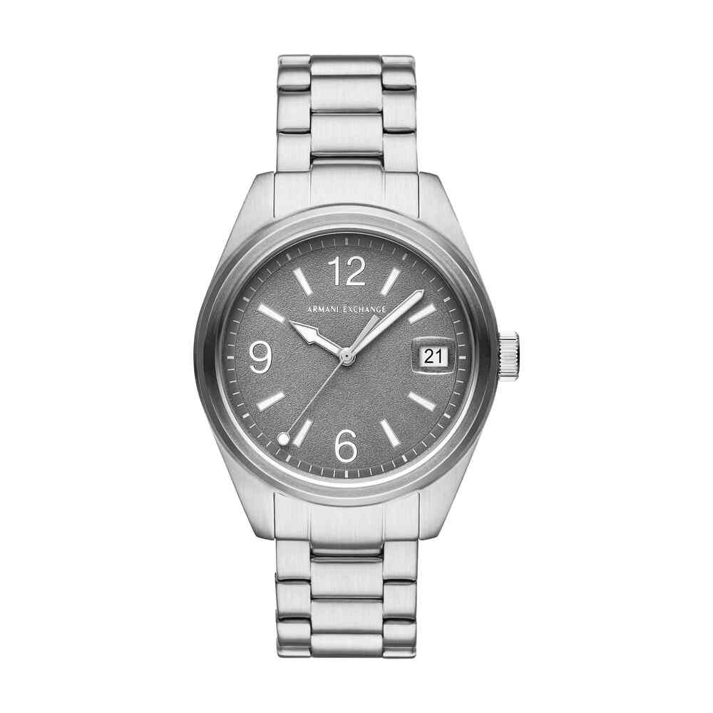 Three-Hand Date Stainless Steel Watch