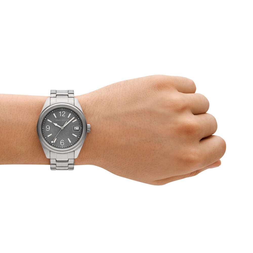 Three-Hand Date Stainless Steel Watch