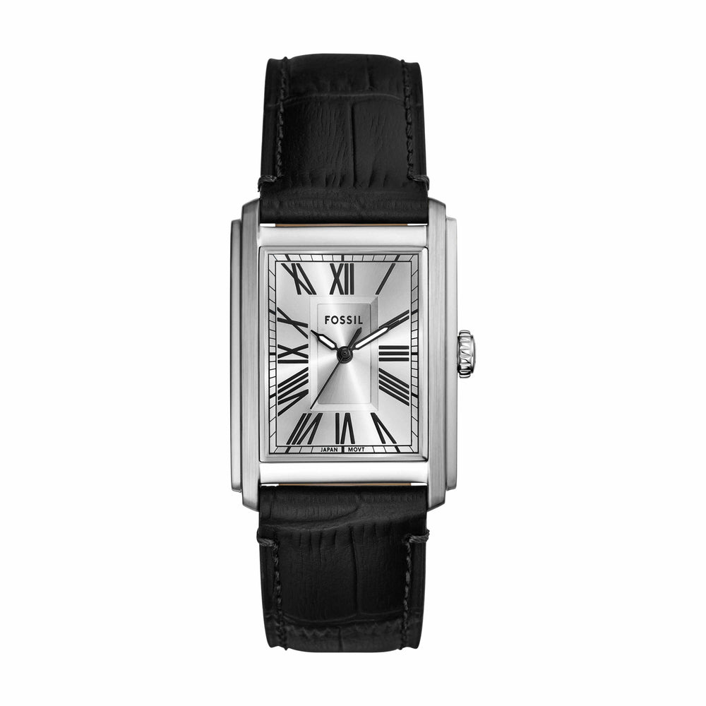 Carraway Three-Hand Black Croco