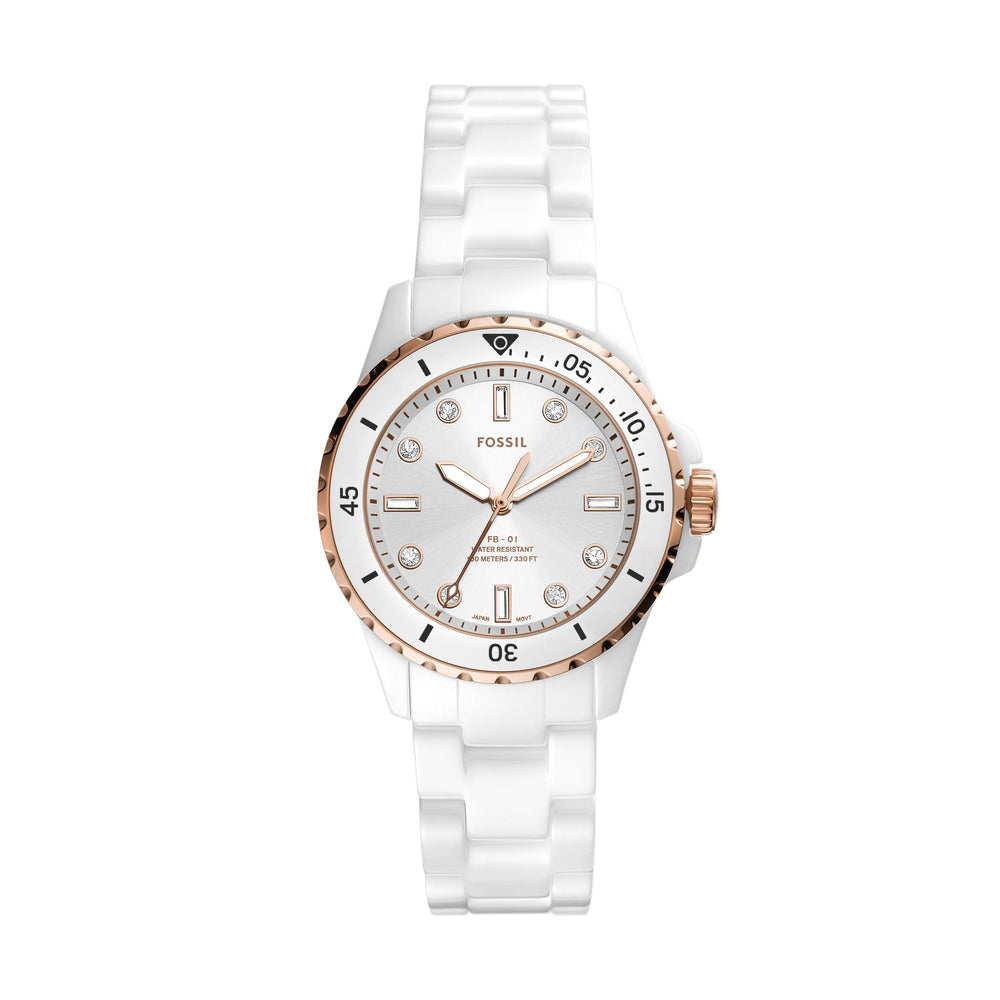 FB-01 Three-Hand White Ceramic