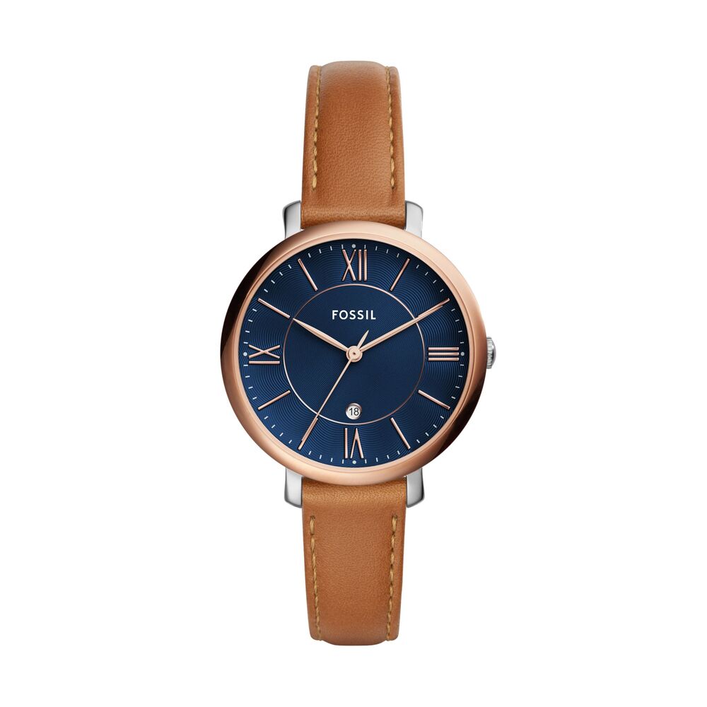 Jacqueline Three-Hand Date Luggage Leather