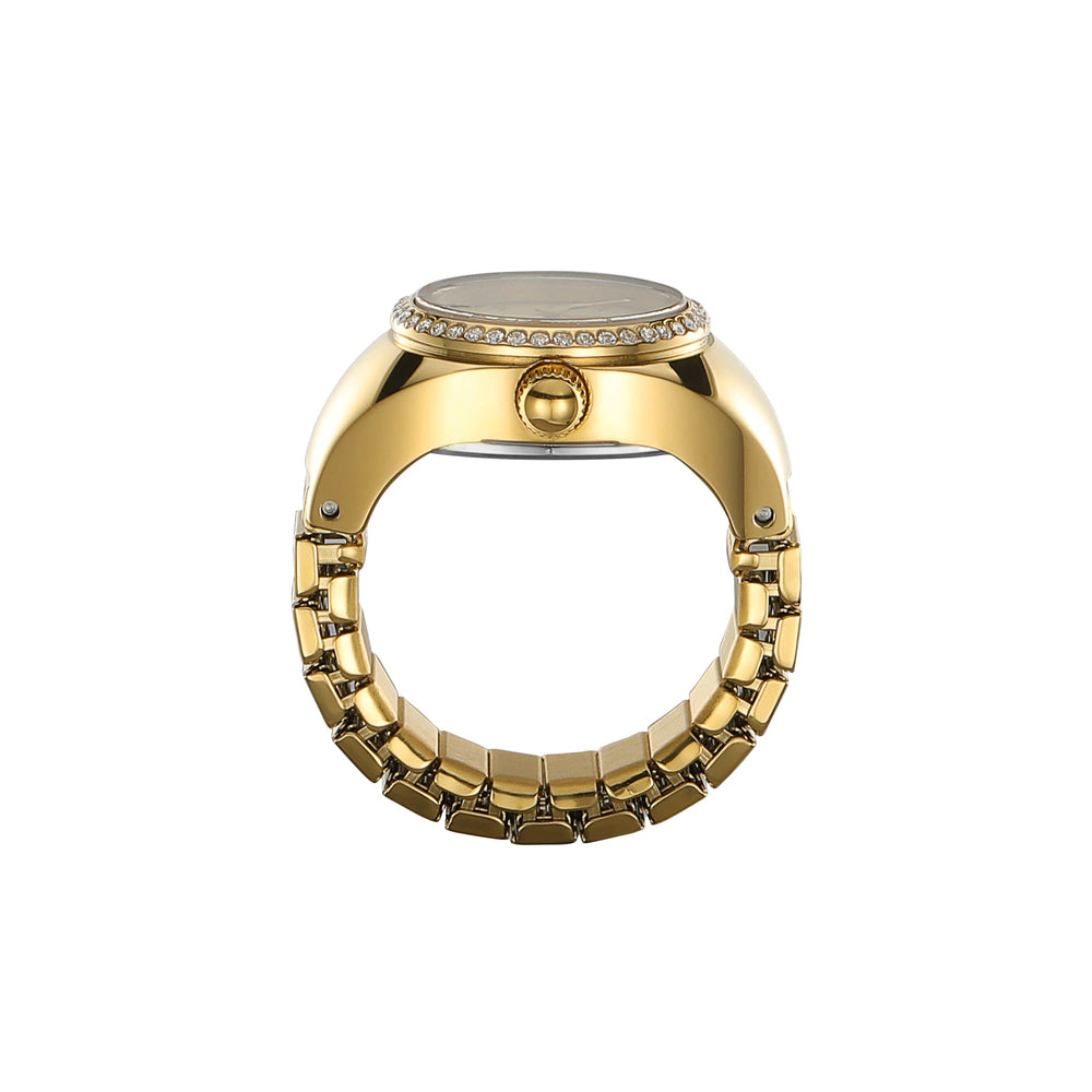 Ring Two-Hand Gold-Tone