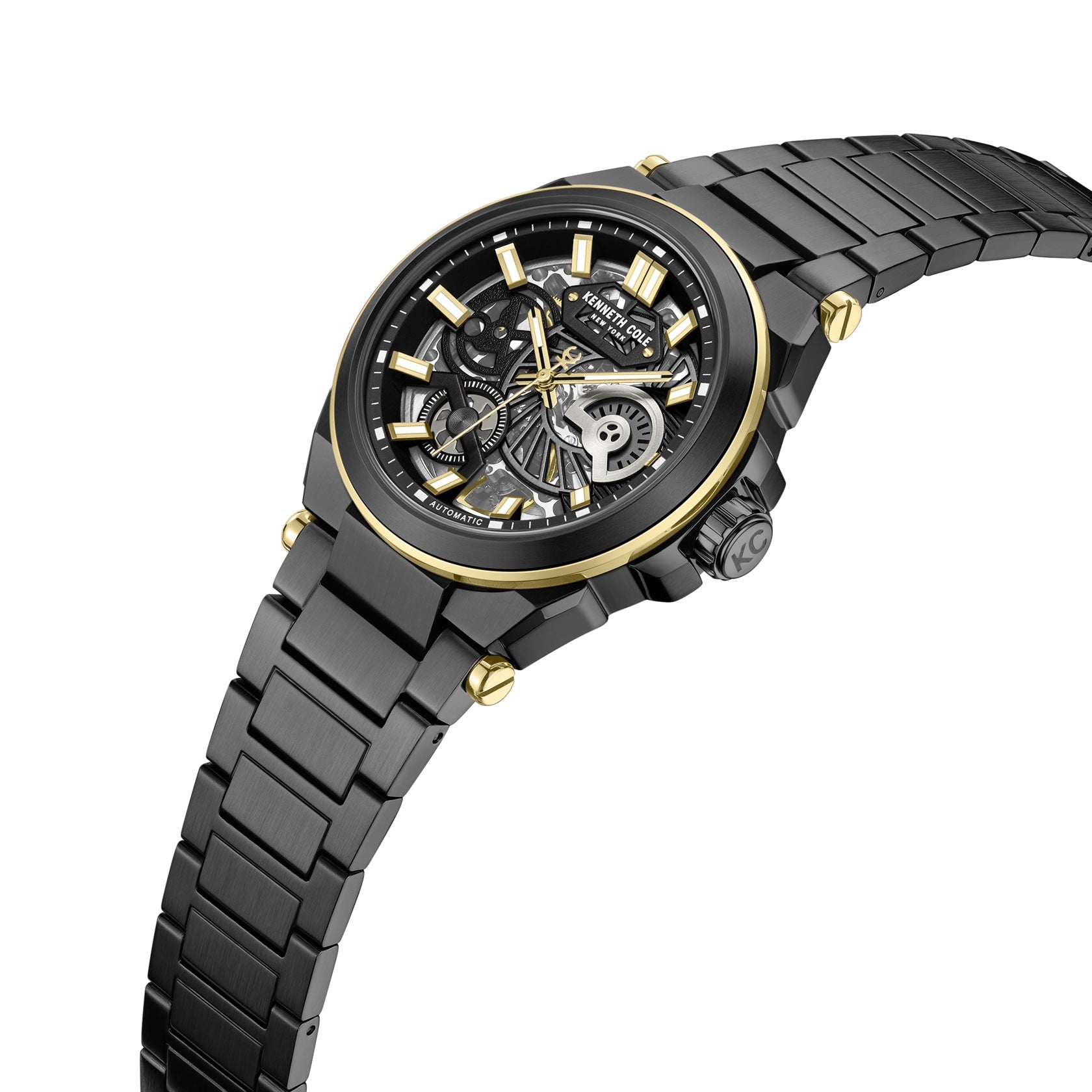 Black Round Dial Stainless Steel Strap Watch