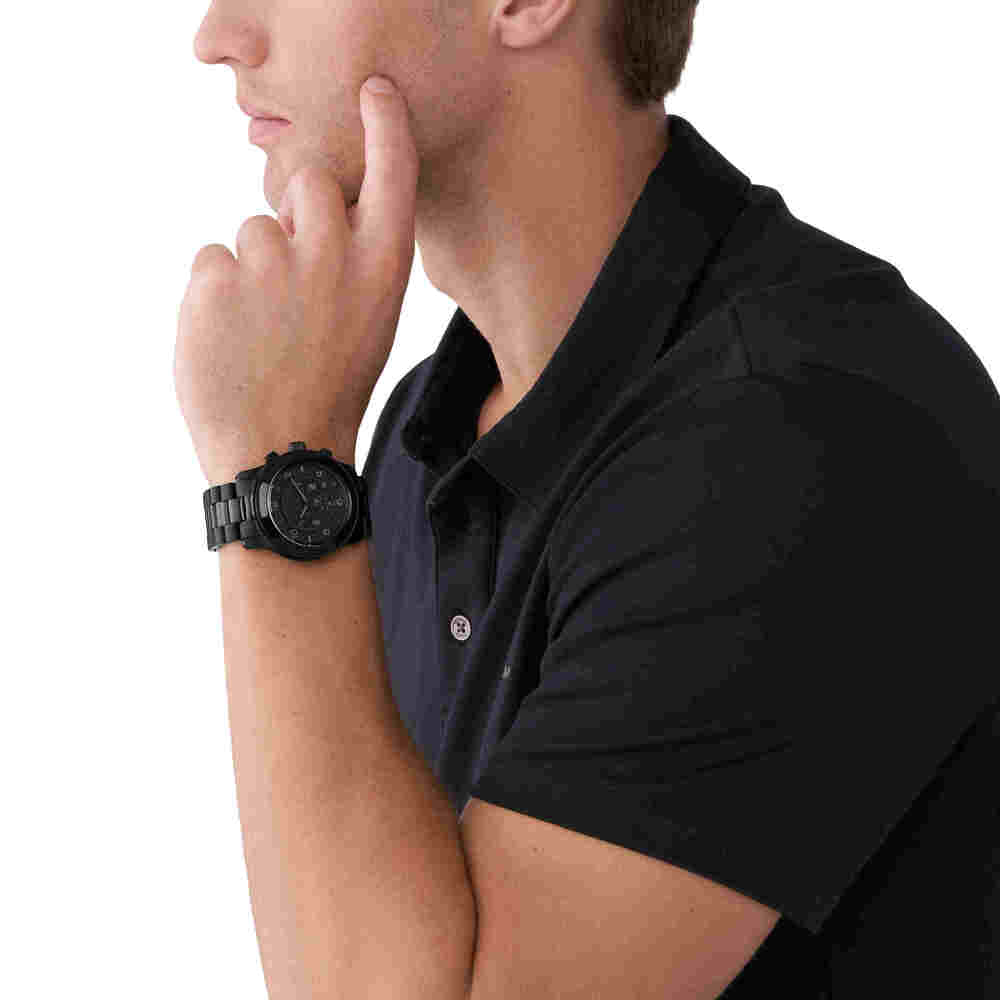 Runway Chronograph Black Stainless Steel Watch