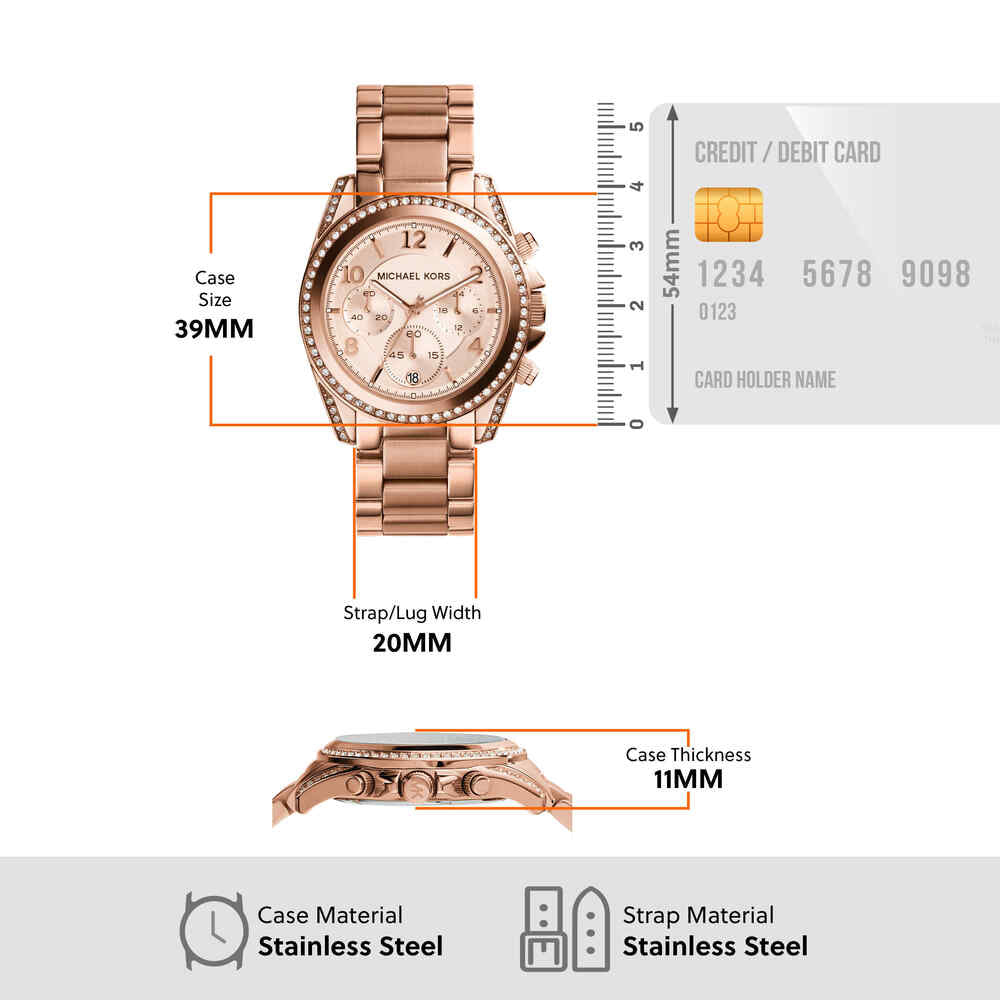 Women's Blair Chronograph Rose Gold-Tone Stainless Steel Watch