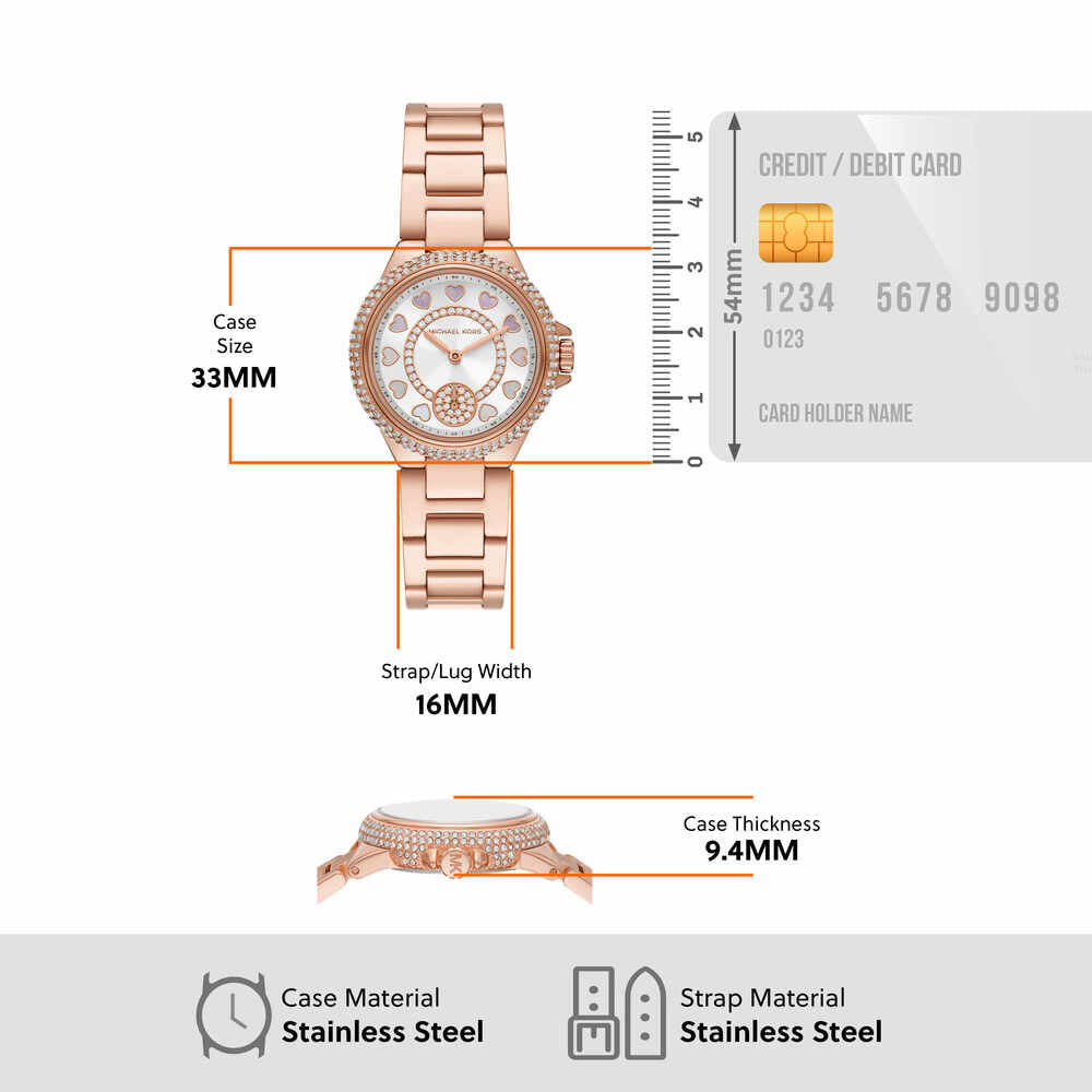 Women's Camille Multifunction Rose Gold-Tone Stainless Steel Watch