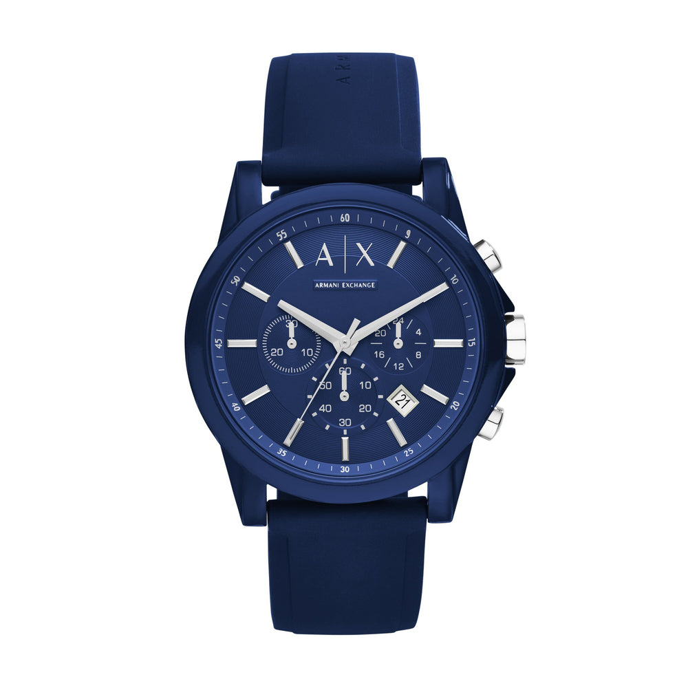 Chronograph Blue Silicone Watch