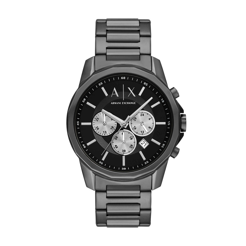 Chronograph Gunmetal Stainless Steel Watch