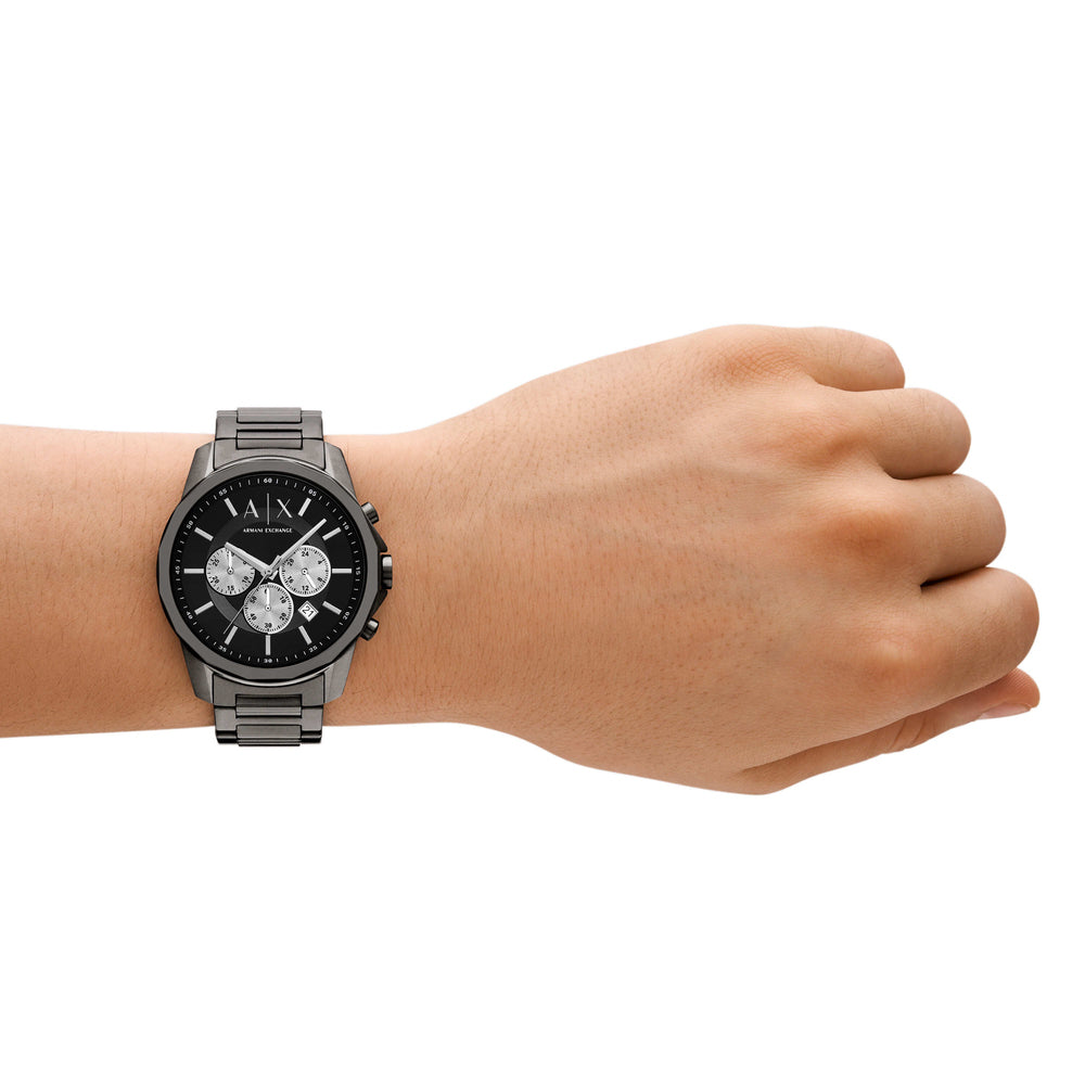 Chronograph Gunmetal Stainless Steel Watch