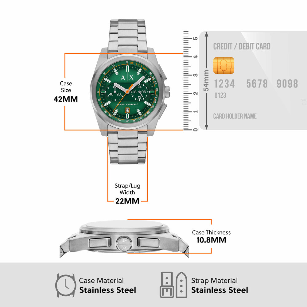 Chronograph Stainless Steel Watch
