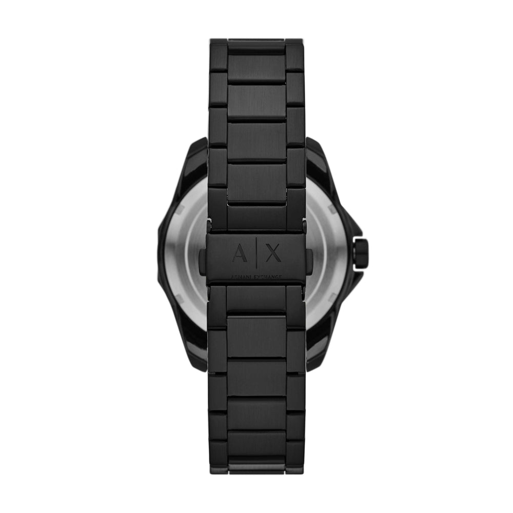 Three-Hand Date Black Stainless Steel Watch