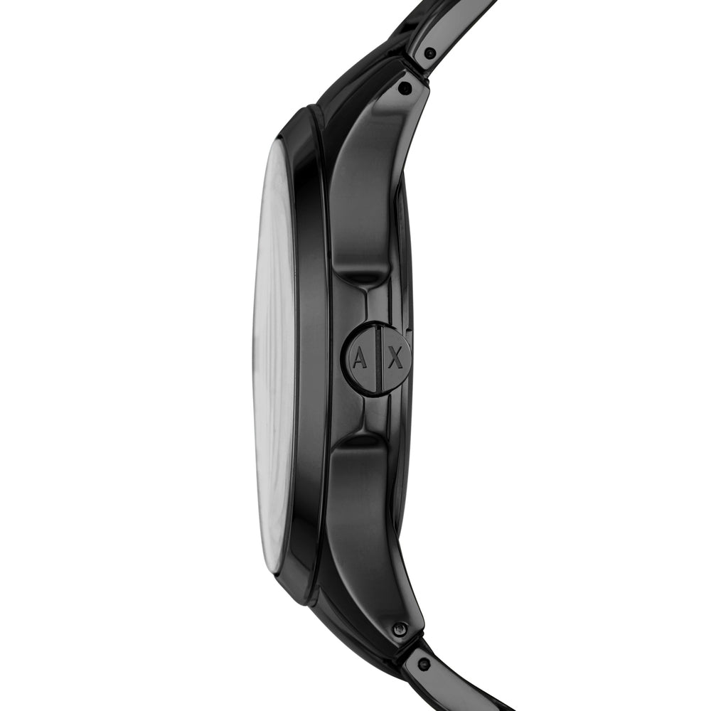Three-Hand Date Black Stainless Steel Watch