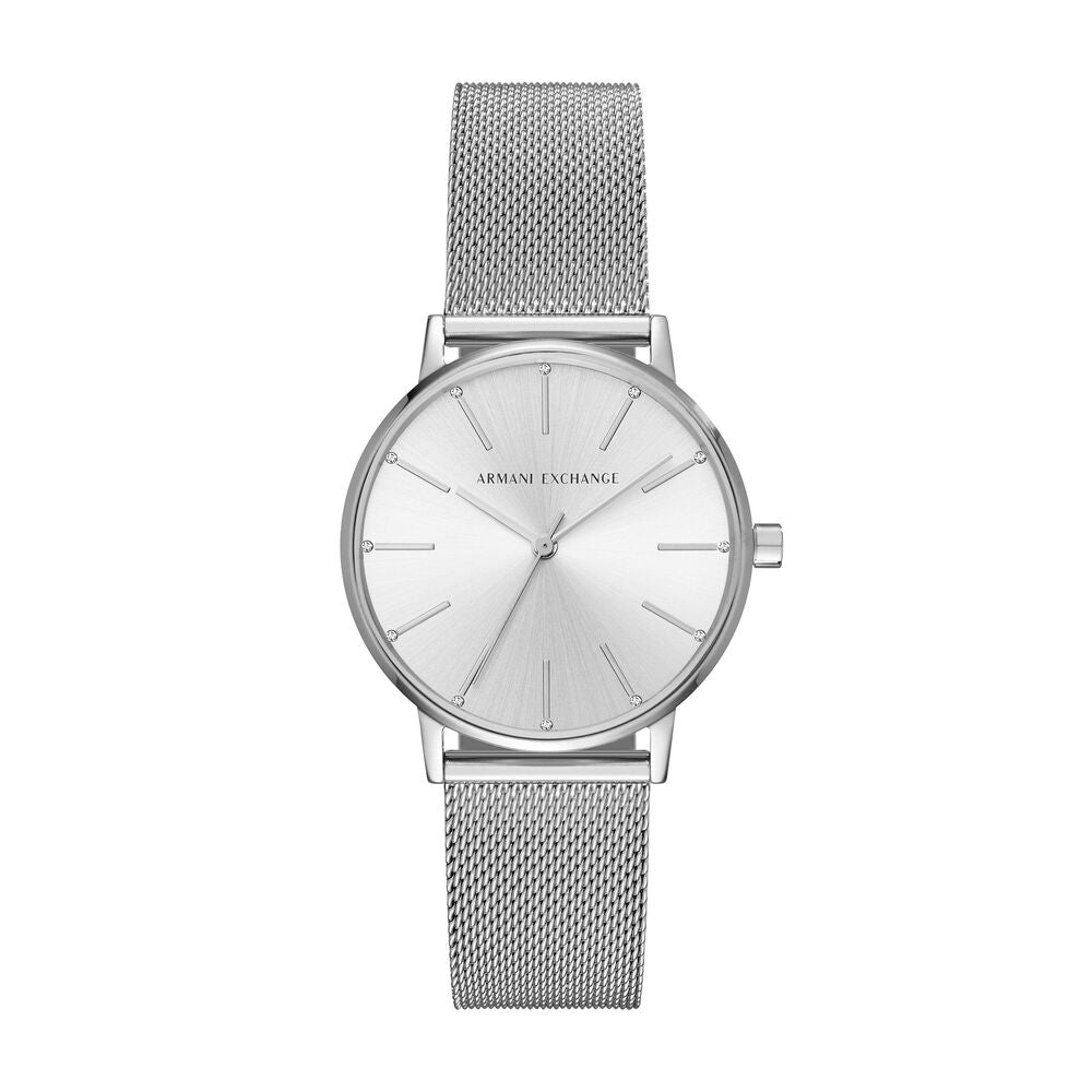 Three-Hand Stainless Steel Mesh Watch