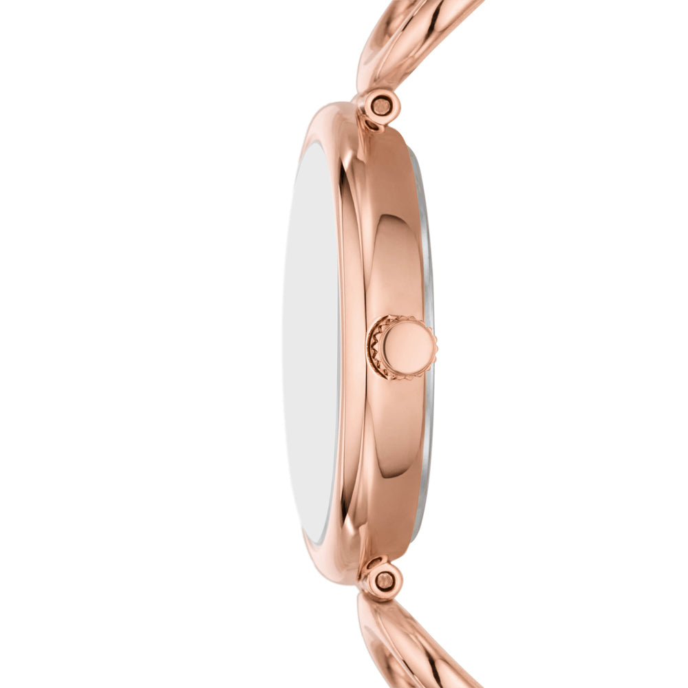 Carlie Three-Hand Rose Gold-Tone