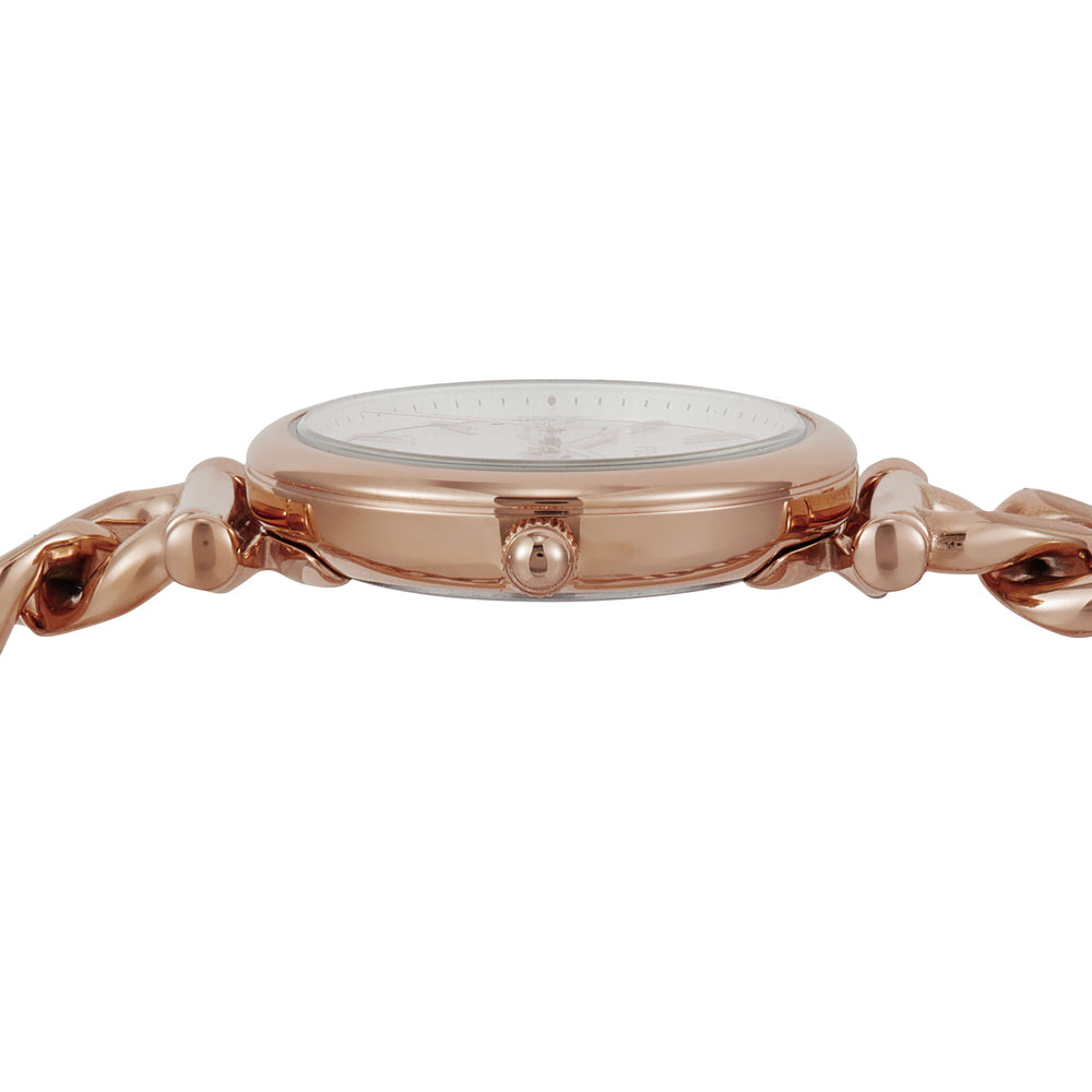 Carlie Three-Hand Rose Gold-Tone