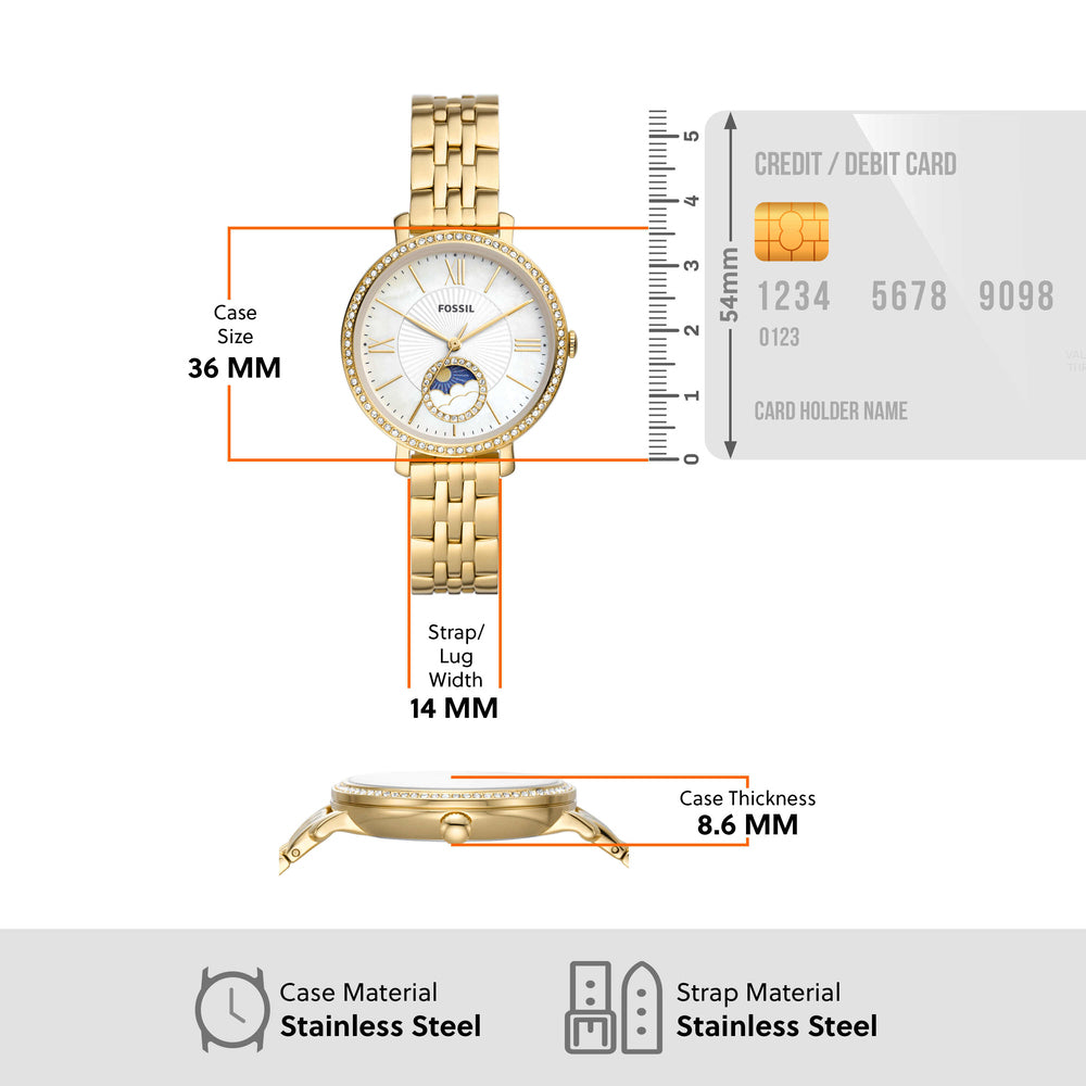 Jacqueline Sun Moon Multifunction Gold-Tone