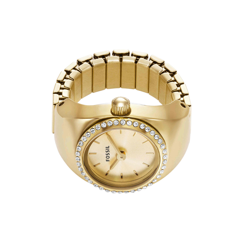Ring Two-Hand Gold-Tone