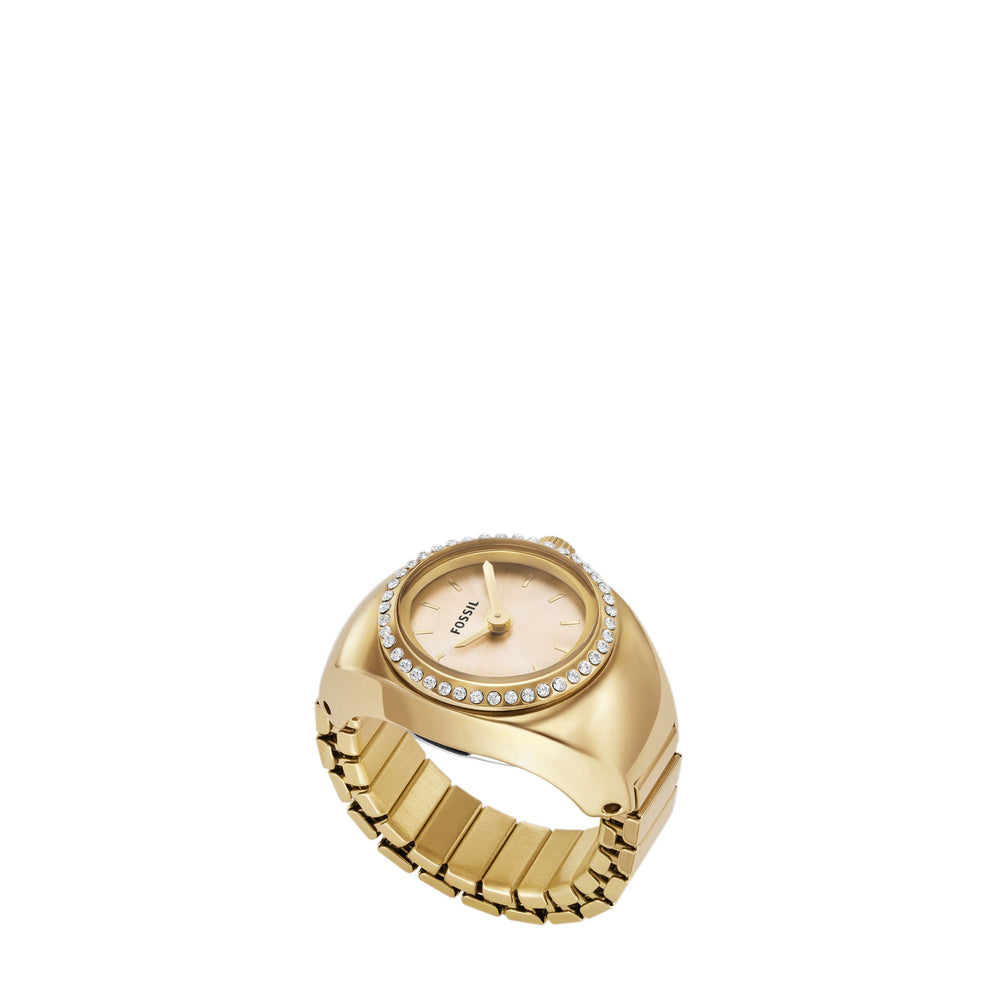Ring Two-Hand Gold-Tone