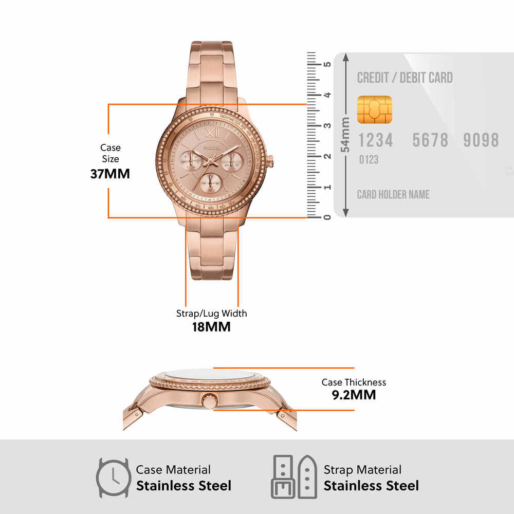 Stella Sport Multifunction Rose Gold-Tone