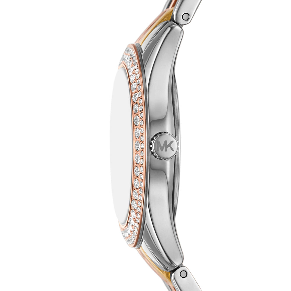 Harlowe Three-Hand Tri-Tone Stainless Steel Watch