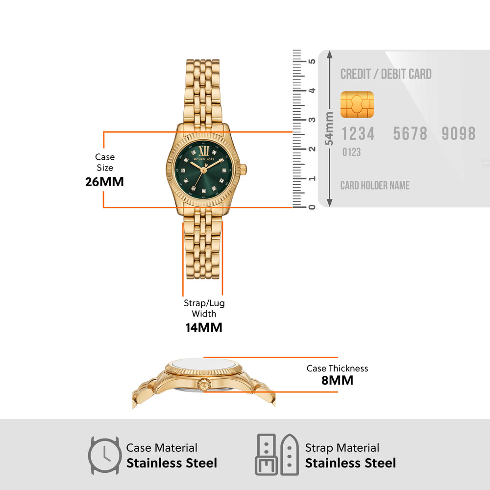 Lexington Three-Hand Gold-Tone Stainless Steel Watch