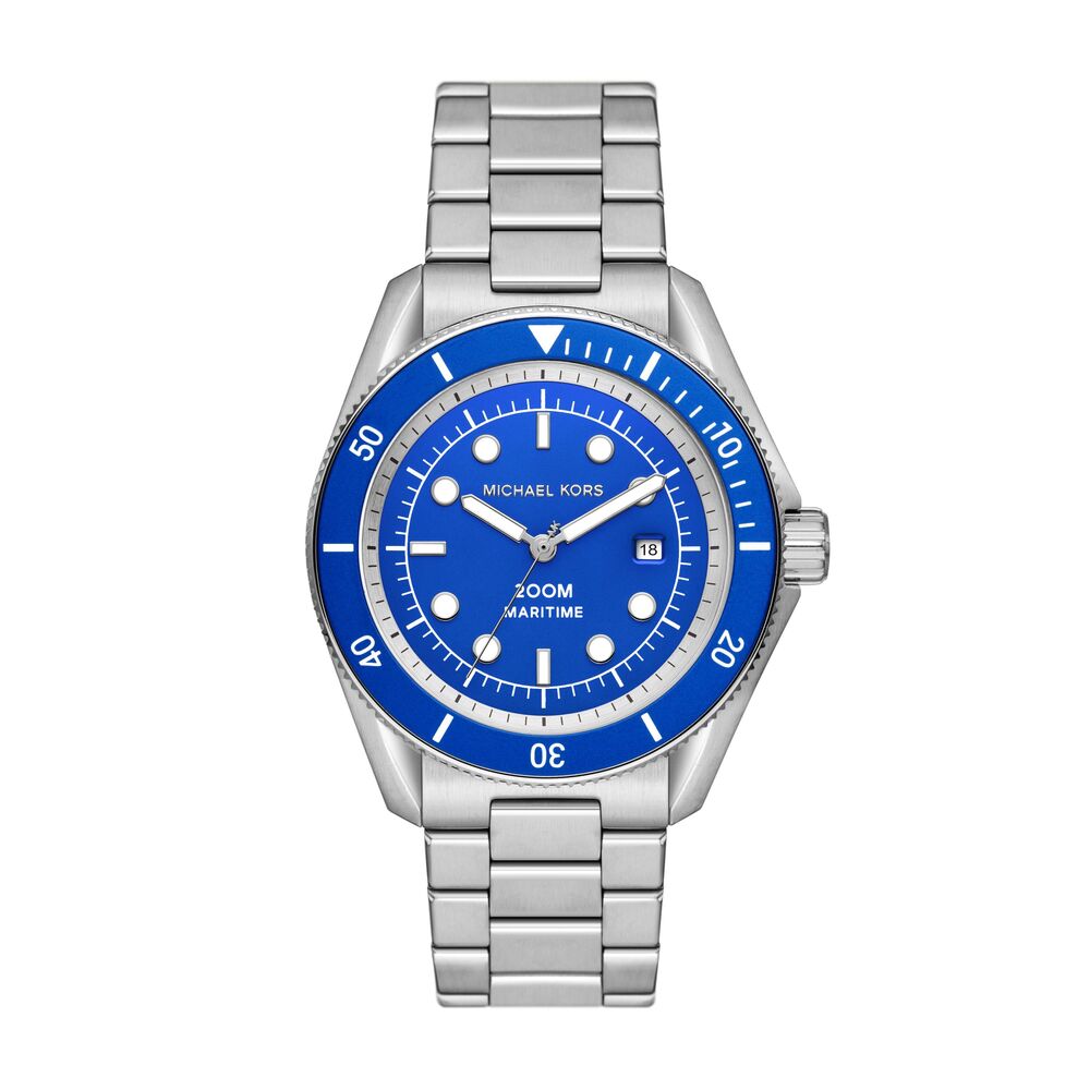 Maritime Three-Hand Date Stainless Steel Watch