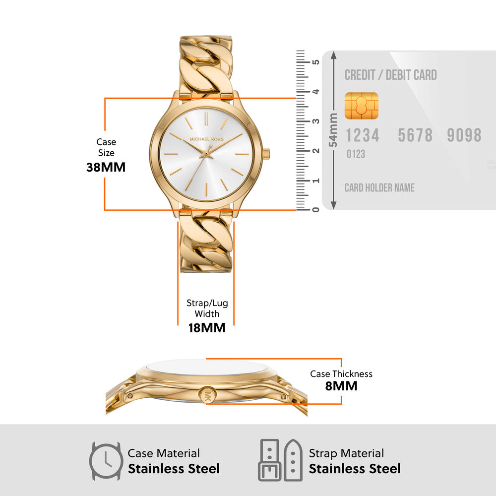 Runway Three-Hand Gold-Tone Stainless Steel Watch