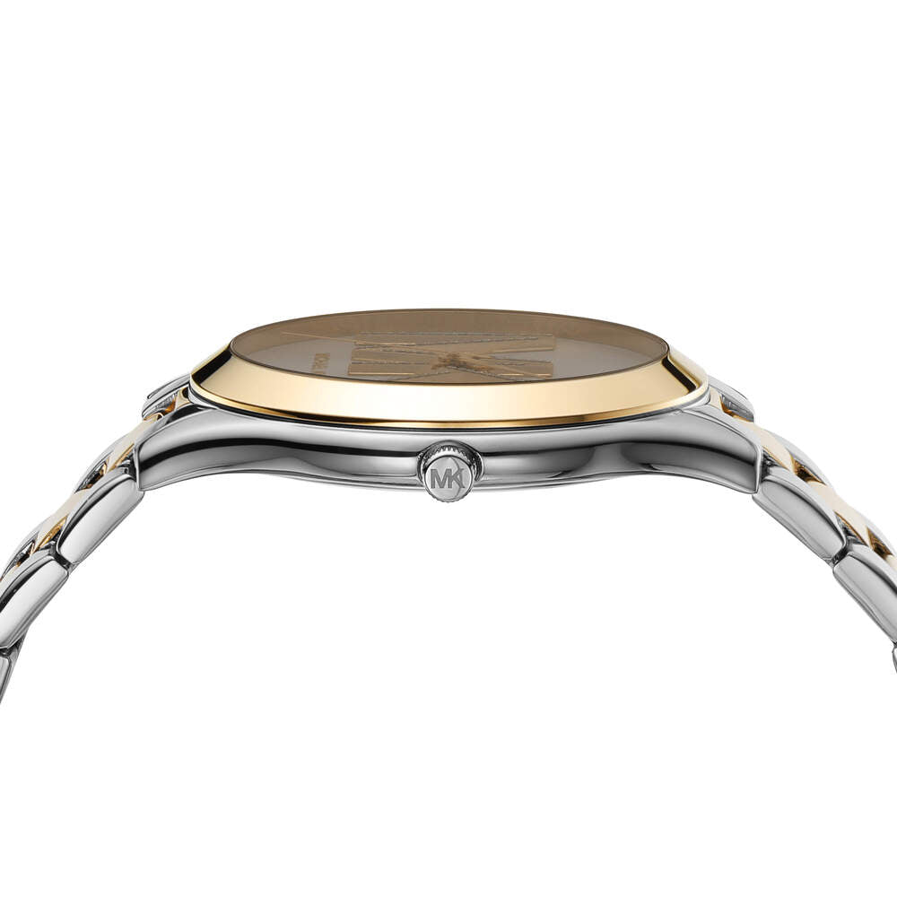 Women's Slim Runway Three-Hand Two-Tone Stainless Steel Watch