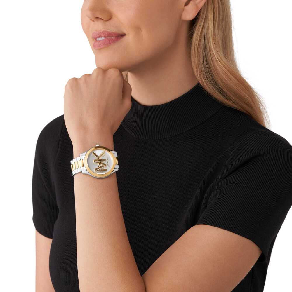 Women's Slim Runway Three-Hand Two-Tone Stainless Steel Watch